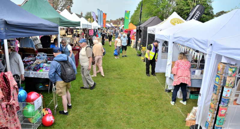 Outside Stalls at Downton Cuckoo Fair